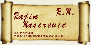 Rajin Maširević vizit kartica